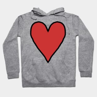 Red Heart Love for Valentines Day Graphic Hoodie